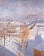 Albert Edelfelt Paris in the Snow oil on canvas